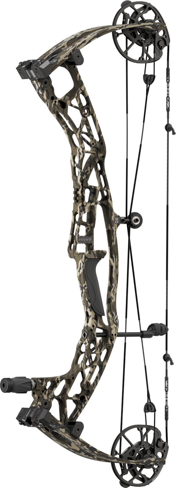 Hoyt Alpha AX-3 SD Hunting Compound Bow - Mossy Oak Bottomland Camo